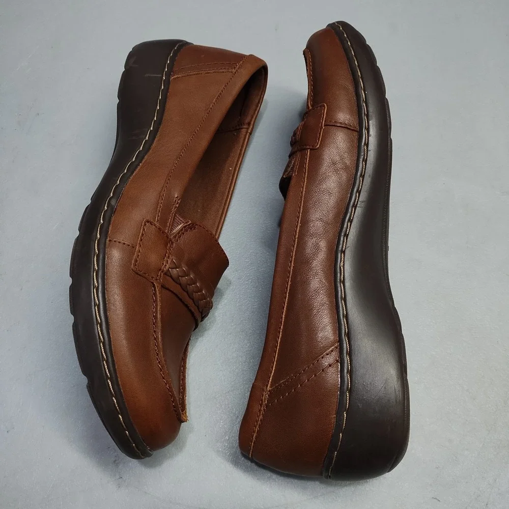 Clarks Collection Cora Viola Loafers Womens US 9M Brown Ultimate Comfort Slip On